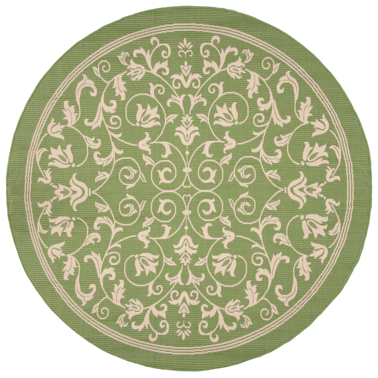 Safavieh Courtyard Nanda Botanical Indoor/Outdoor Area Rug, Sand/Black