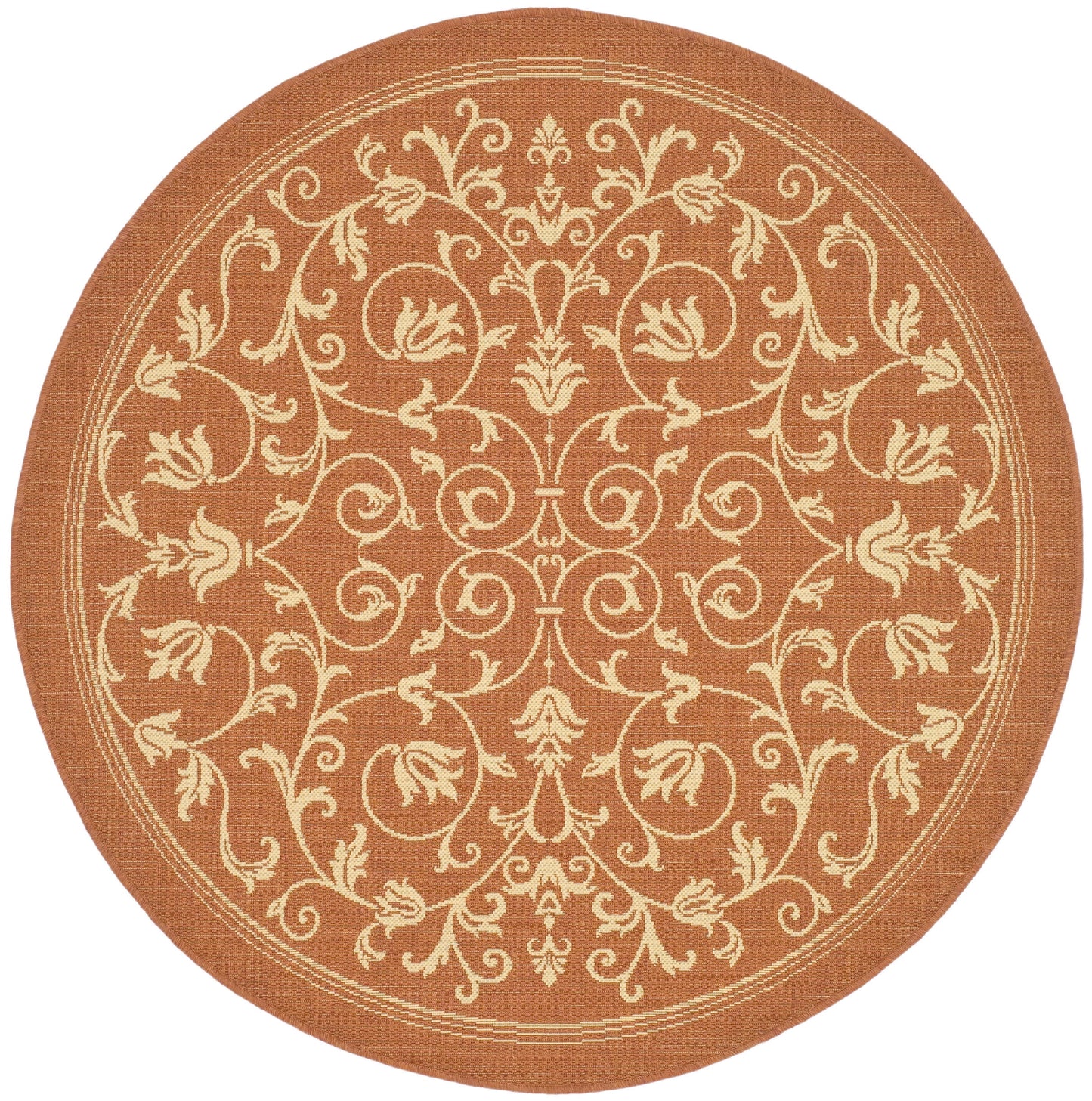 Safavieh Courtyard Nanda Botanical Indoor/Outdoor Area Rug, Sand/Black