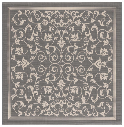 Safavieh Courtyard Nanda Botanical Indoor/Outdoor Area Rug, Sand/Black