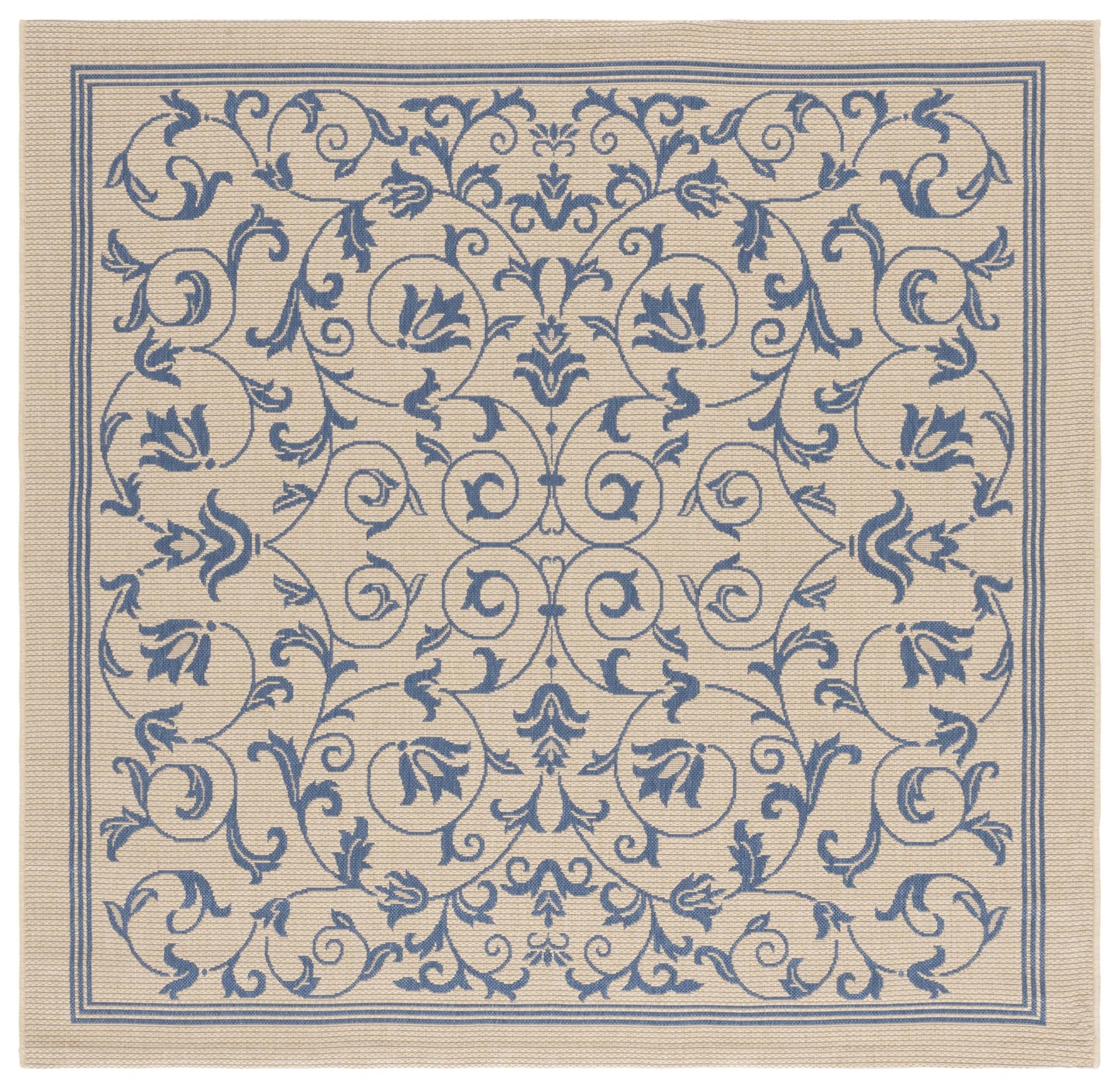 Safavieh Courtyard Nanda Botanical Indoor/Outdoor Area Rug, Sand/Black