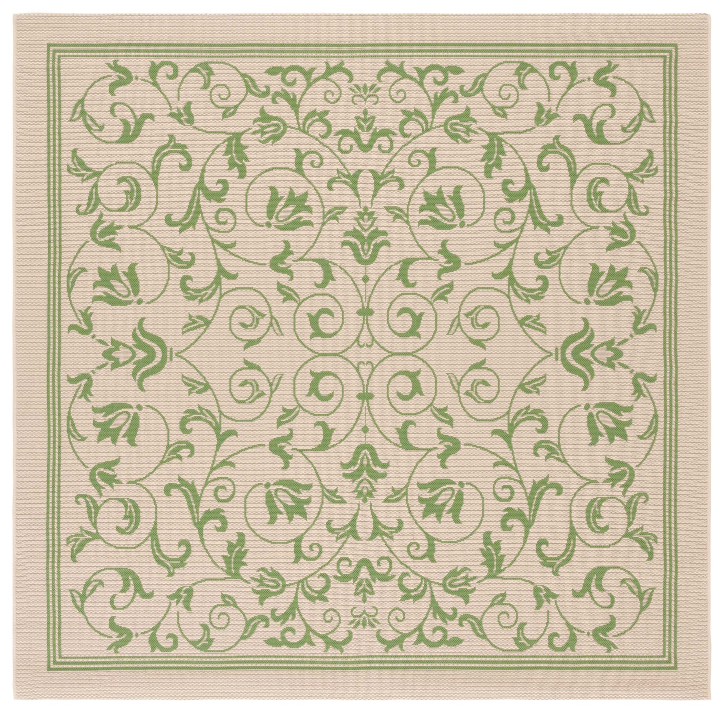 Safavieh Courtyard Nanda Botanical Indoor/Outdoor Area Rug, Sand/Black
