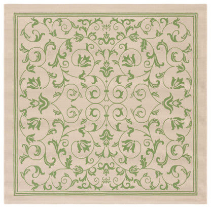 Safavieh Courtyard Nanda Botanical Indoor/Outdoor Area Rug, Sand/Black