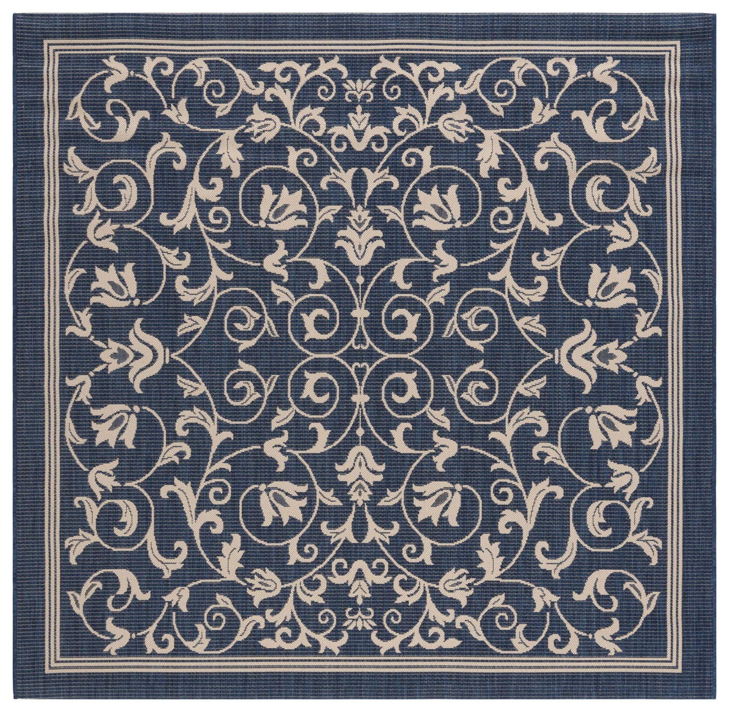 Safavieh Courtyard Nanda Botanical Indoor/Outdoor Area Rug, Sand/Black