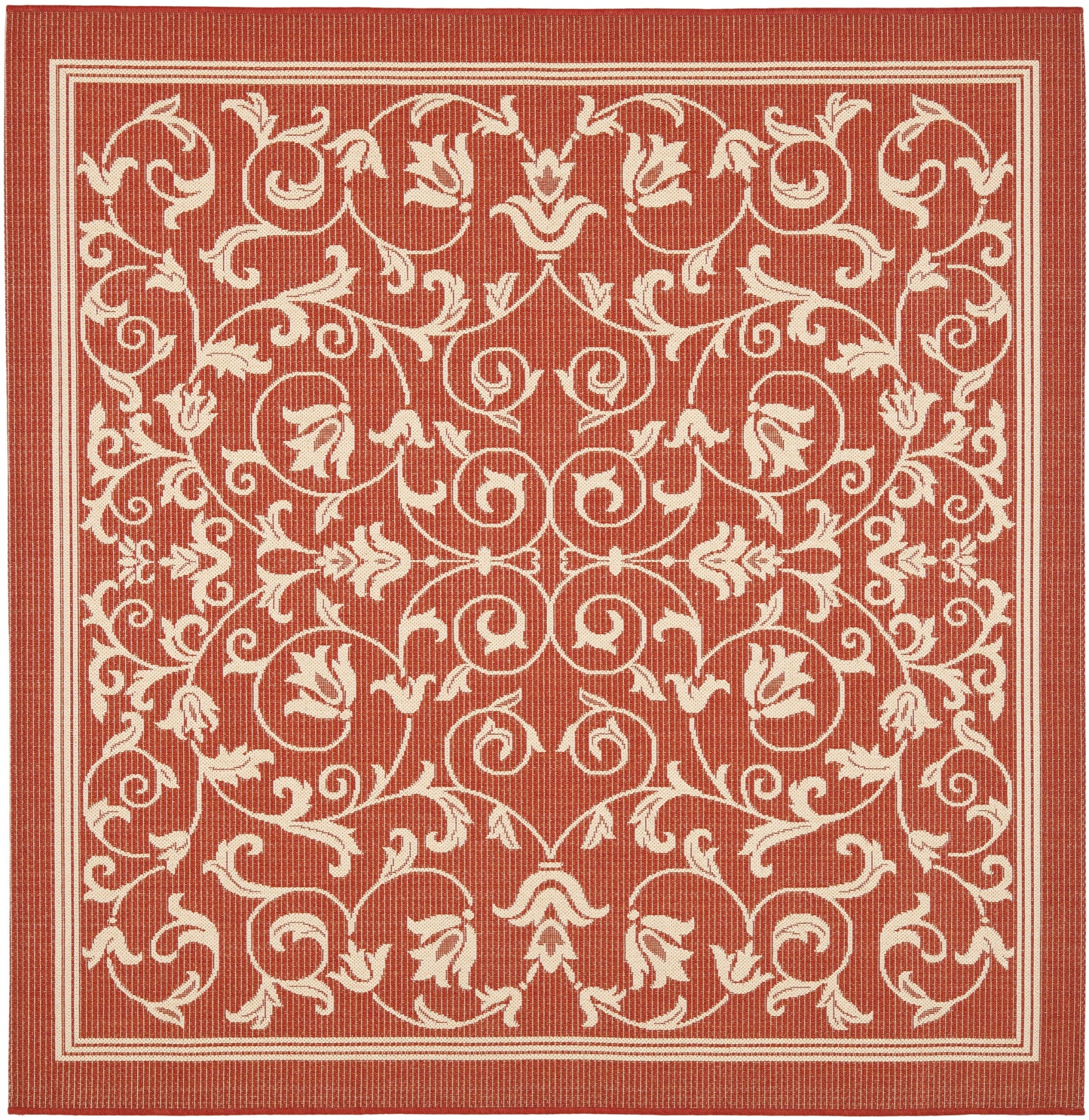 Safavieh Courtyard Nanda Botanical Indoor/Outdoor Area Rug, Sand/Black