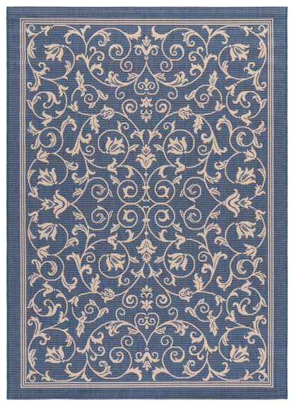 Safavieh Courtyard Nanda Botanical Indoor/Outdoor Area Rug, Sand/Black