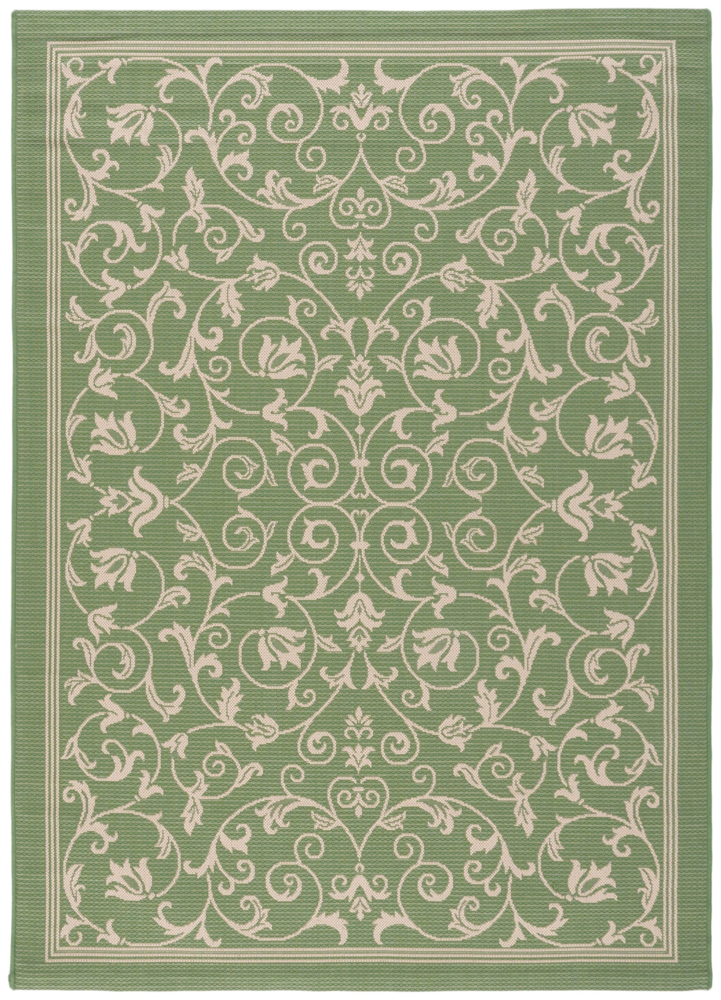 Safavieh Courtyard Nanda Botanical Indoor/Outdoor Area Rug, Sand/Black