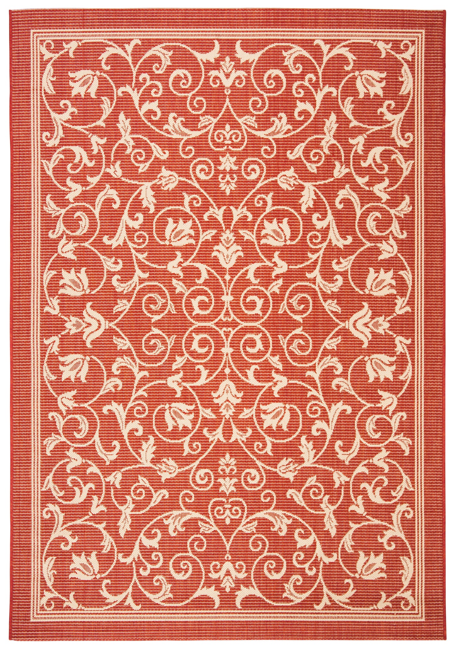 Safavieh Courtyard Nanda Botanical Indoor/Outdoor Area Rug, Sand/Black