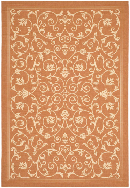 Safavieh Courtyard Nanda Botanical Indoor/Outdoor Area Rug, Sand/Black