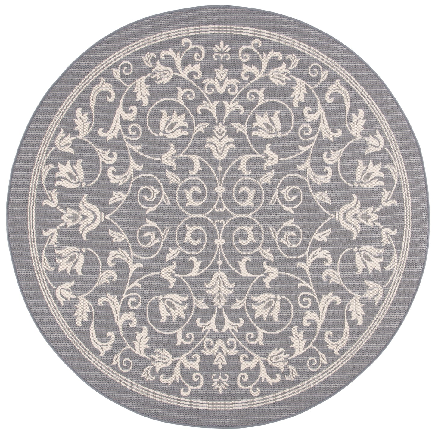 Safavieh Courtyard Nanda Botanical Indoor/Outdoor Area Rug, Sand/Black