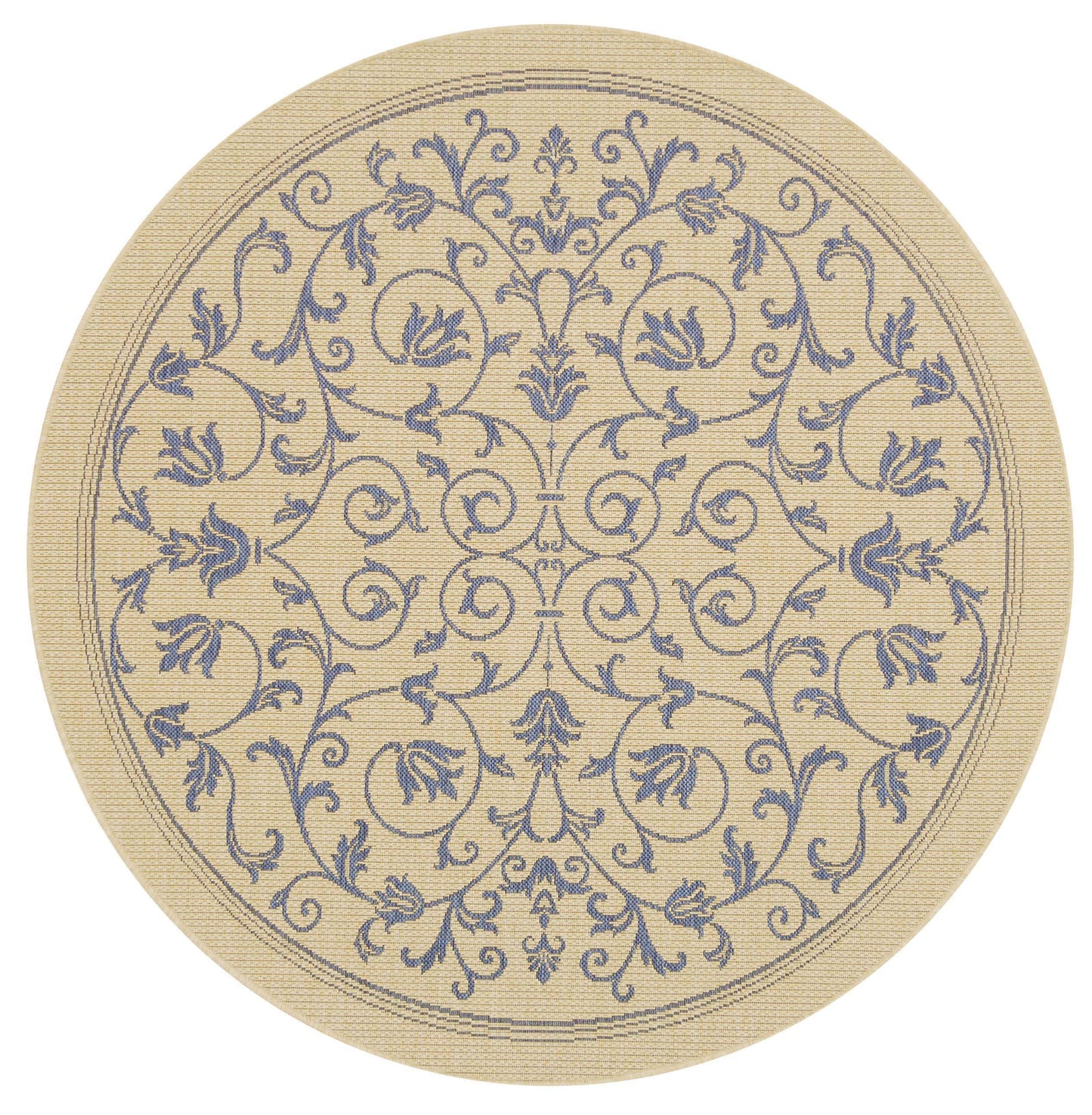 Safavieh Courtyard Nanda Botanical Indoor/Outdoor Area Rug, Sand/Black