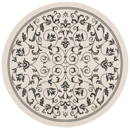 Safavieh Courtyard Nanda Botanical Indoor/Outdoor Area Rug, Sand/Black
