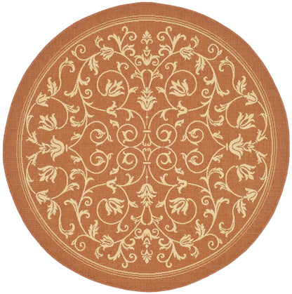 Safavieh Courtyard Nanda Botanical Indoor/Outdoor Area Rug, Sand/Black