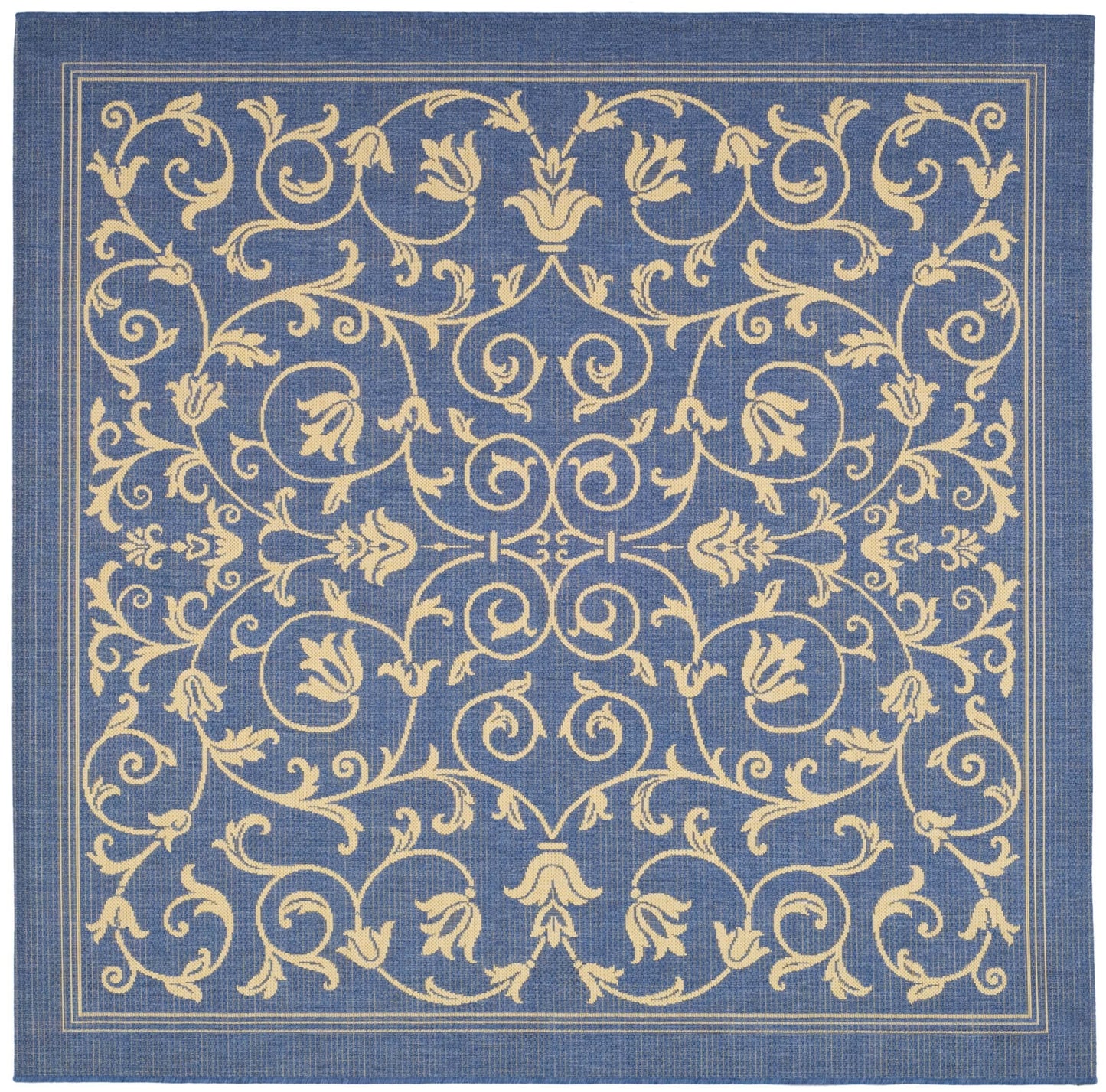 Safavieh Courtyard Nanda Botanical Indoor/Outdoor Area Rug, Sand/Black