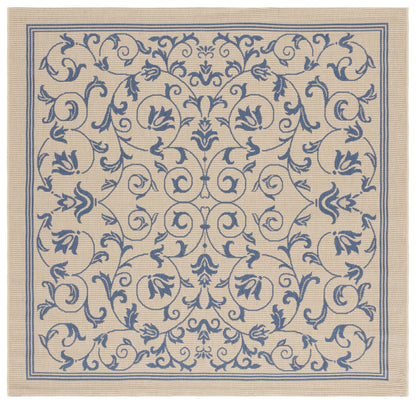Safavieh Courtyard Nanda Botanical Indoor/Outdoor Area Rug, Sand/Black