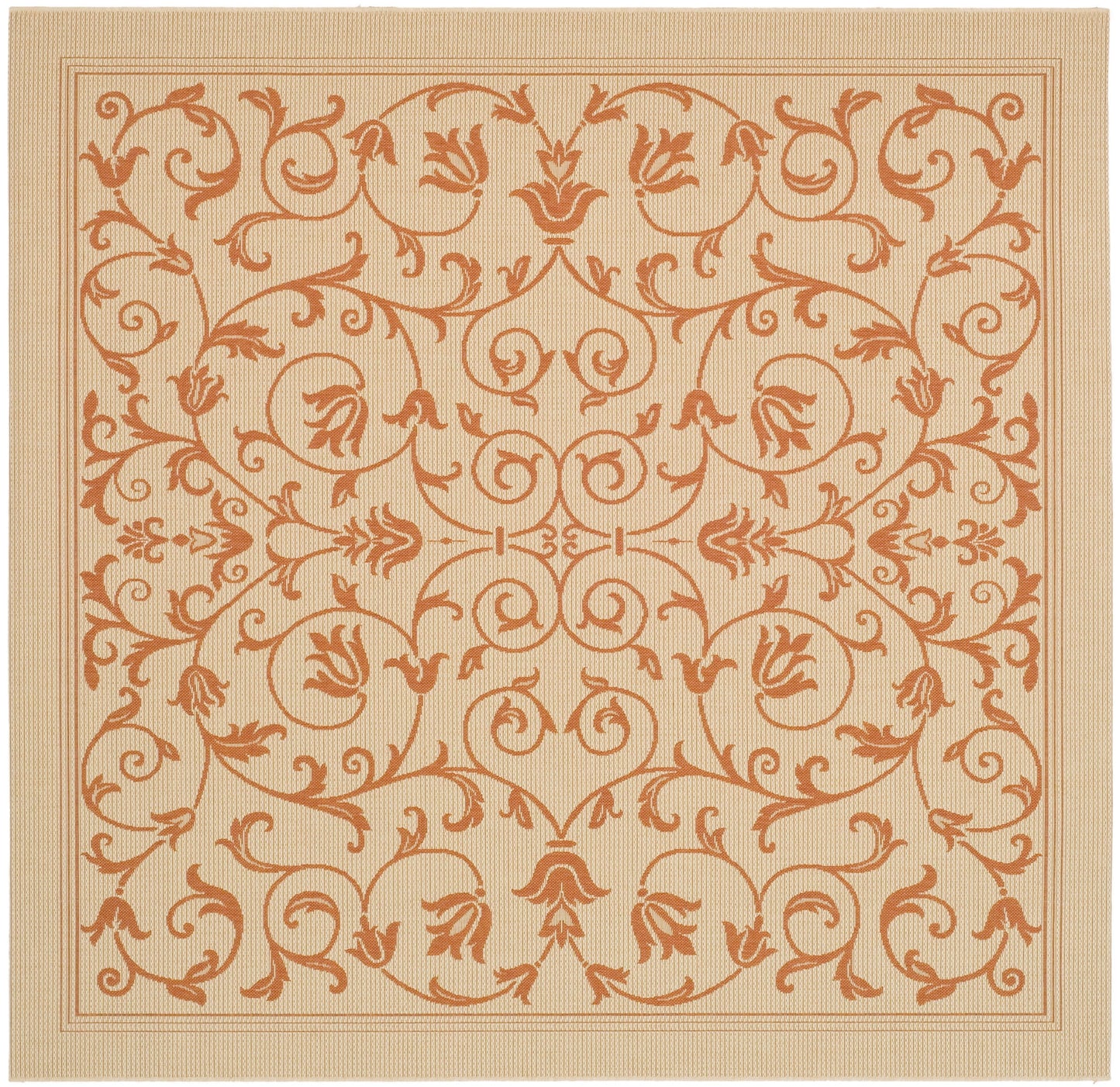 Safavieh Courtyard Nanda Botanical Indoor/Outdoor Area Rug, Sand/Black