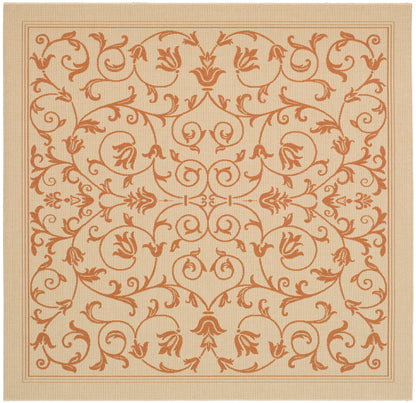 Safavieh Courtyard Nanda Botanical Indoor/Outdoor Area Rug, Sand/Black