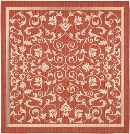 Safavieh Courtyard Nanda Botanical Indoor/Outdoor Area Rug, Sand/Black