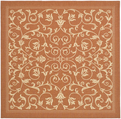 Safavieh Courtyard Nanda Botanical Indoor/Outdoor Area Rug, Sand/Black
