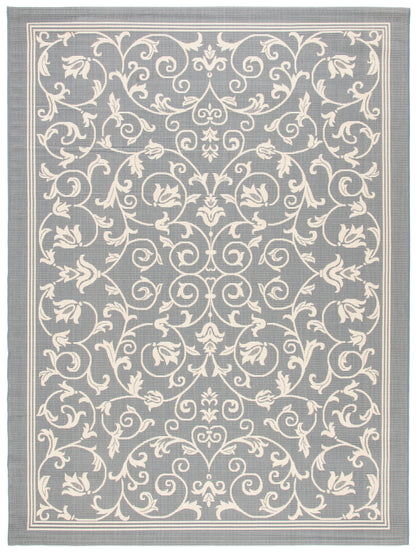 Safavieh Courtyard Nanda Botanical Indoor/Outdoor Area Rug, Sand/Black