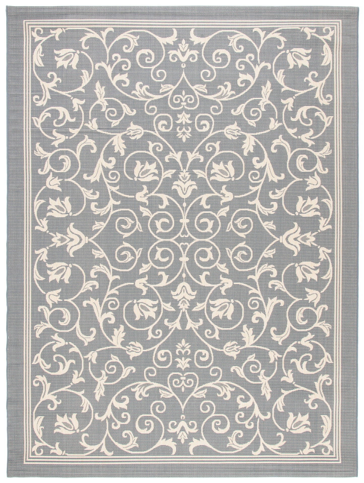 Safavieh Courtyard Nanda Botanical Indoor/Outdoor Area Rug, Sand/Black