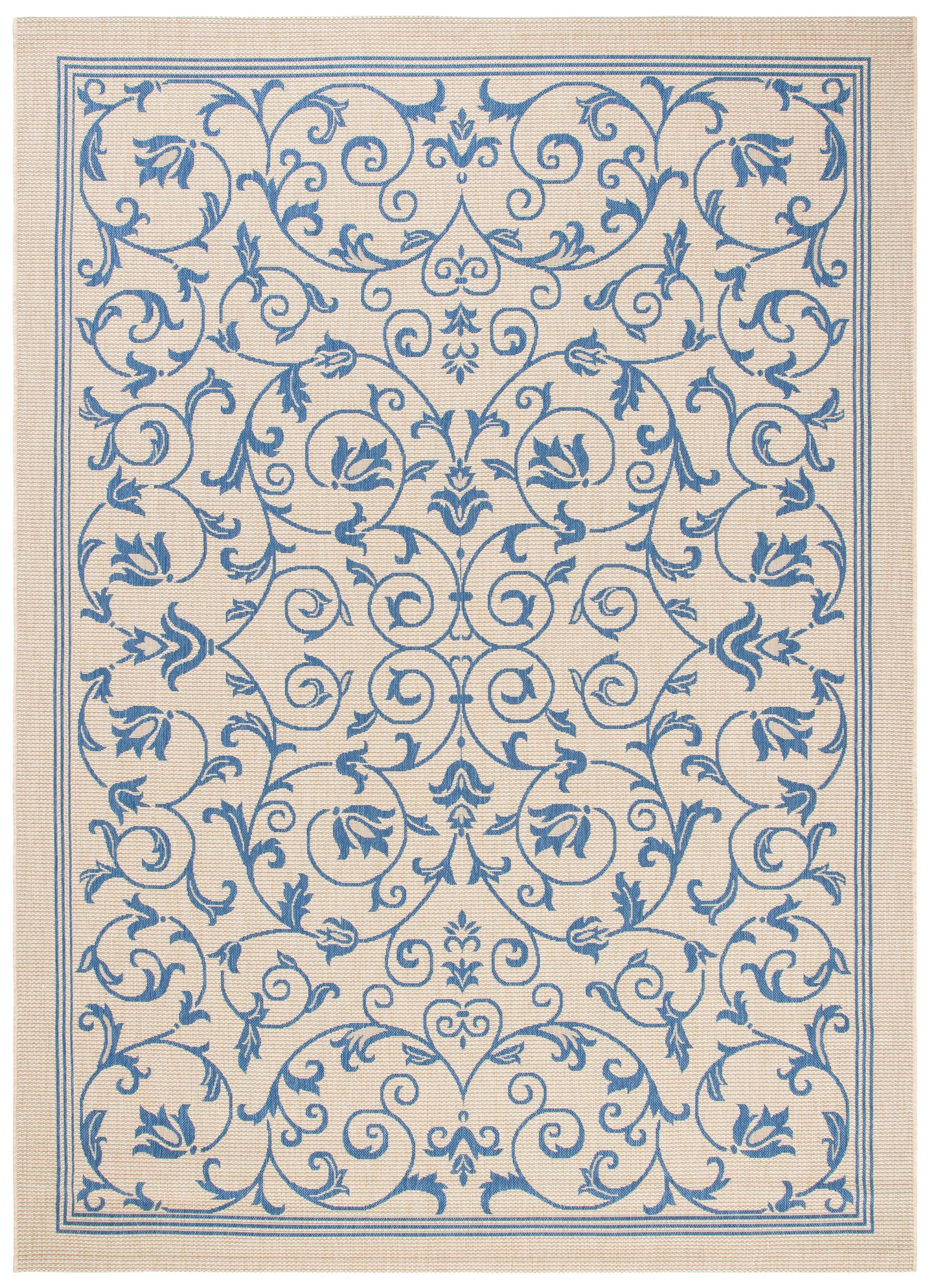 Safavieh Courtyard Nanda Botanical Indoor/Outdoor Area Rug, Sand/Black