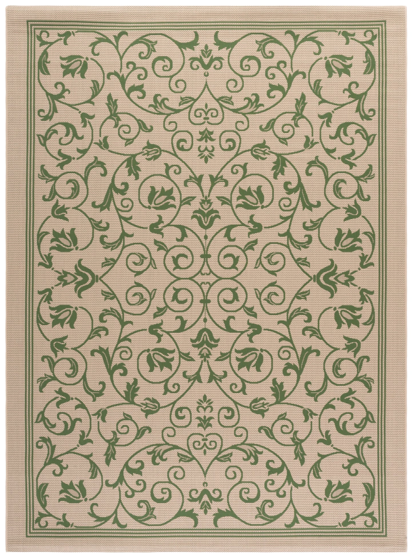 Safavieh Courtyard Nanda Botanical Indoor/Outdoor Area Rug, Sand/Black