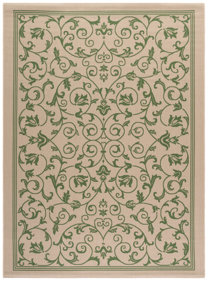 Safavieh Courtyard Nanda Botanical Indoor/Outdoor Area Rug, Sand/Black