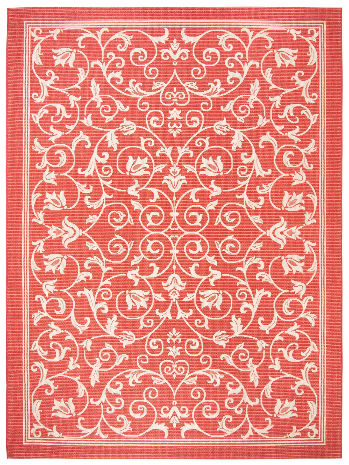 Safavieh Courtyard Nanda Botanical Indoor/Outdoor Area Rug, Sand/Black