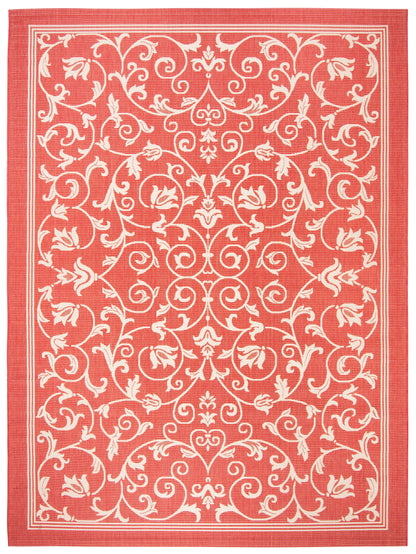 Safavieh Courtyard Nanda Botanical Indoor/Outdoor Area Rug, Sand/Black
