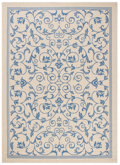 Safavieh Courtyard Nanda Botanical Indoor/Outdoor Area Rug, Sand/Black
