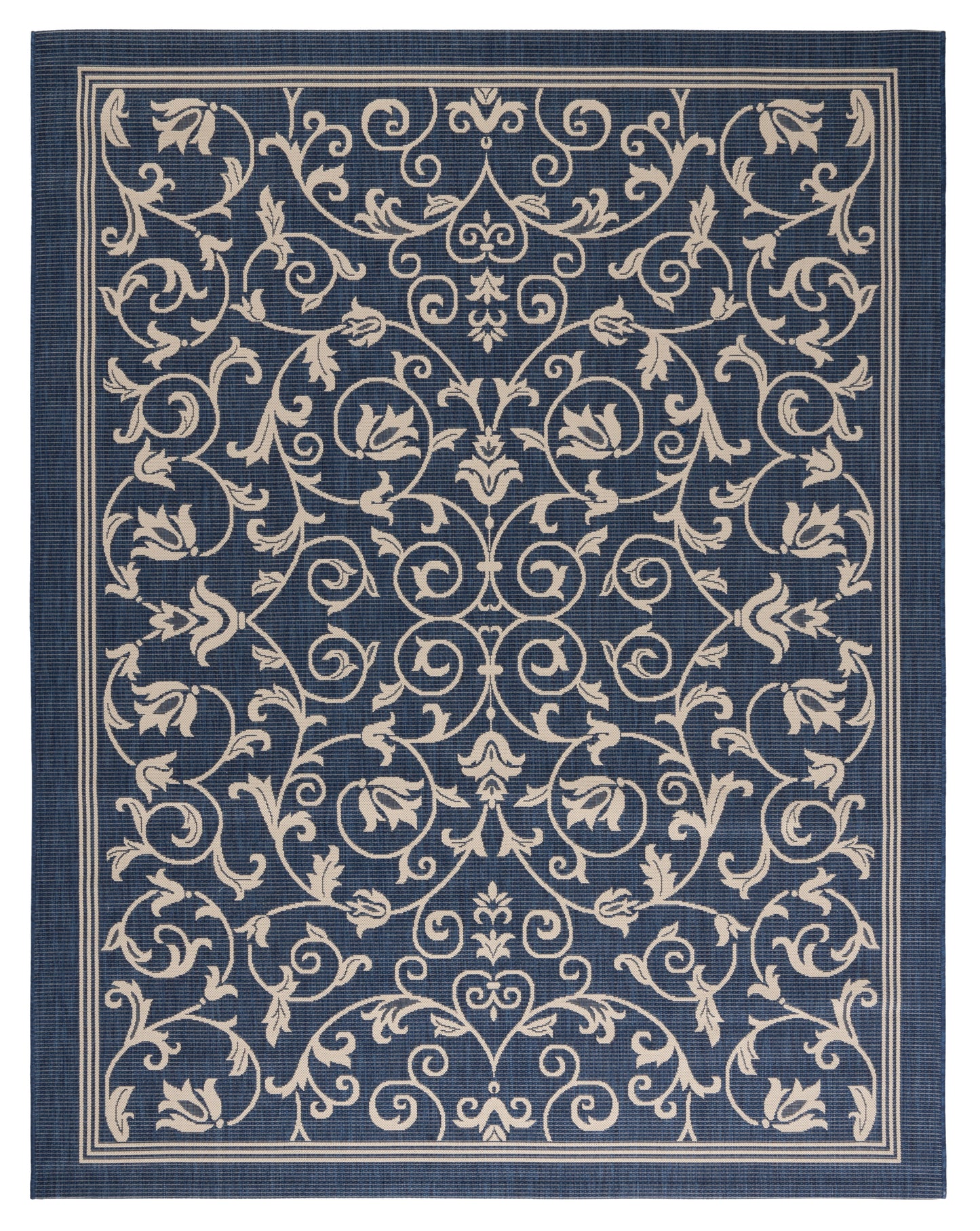 Safavieh Courtyard Nanda Botanical Indoor/Outdoor Area Rug, Sand/Black