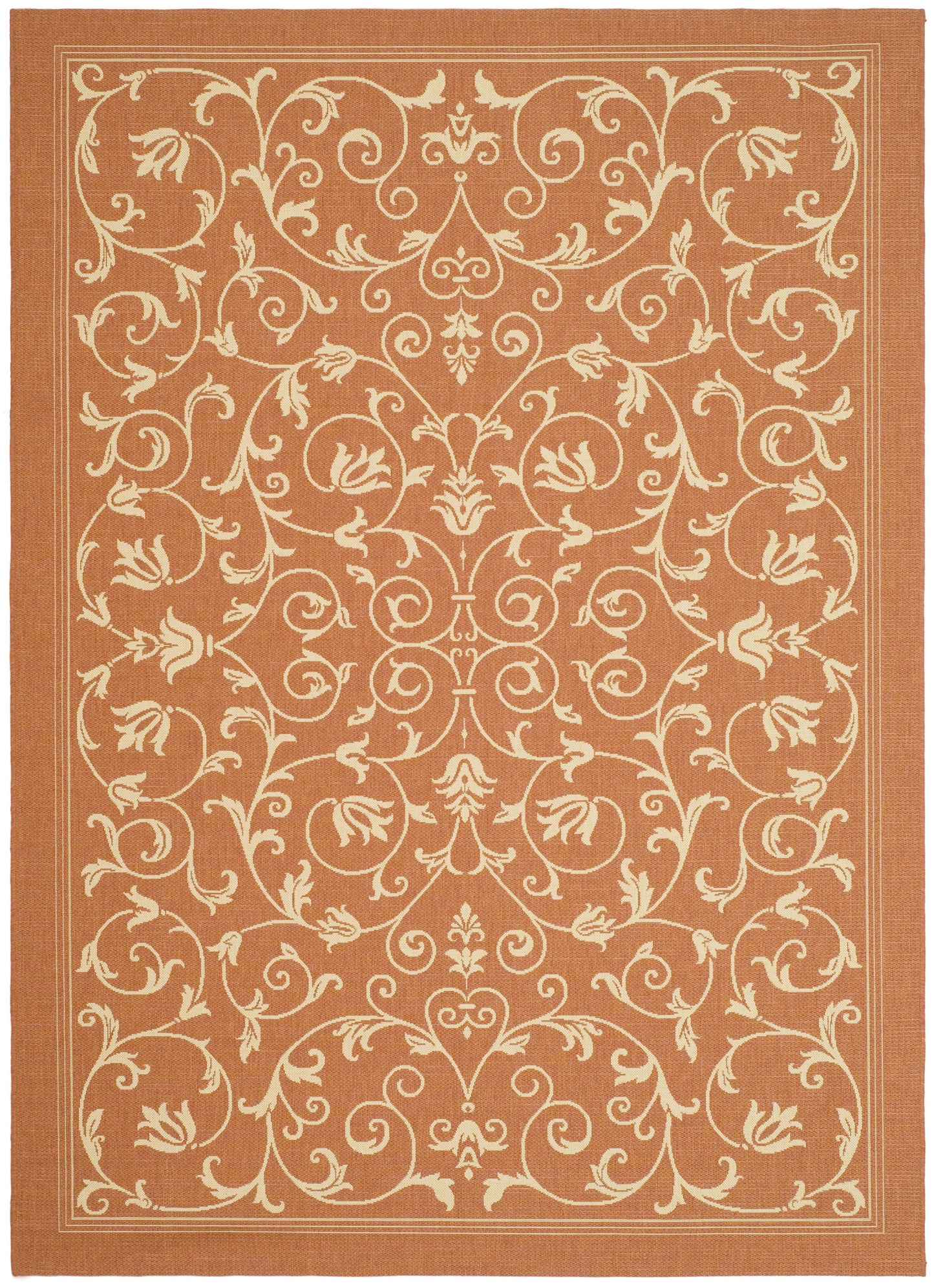 Safavieh Courtyard Nanda Botanical Indoor/Outdoor Area Rug, Sand/Black