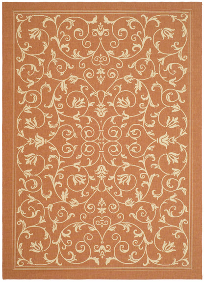 Safavieh Courtyard Nanda Botanical Indoor/Outdoor Area Rug, Sand/Black
