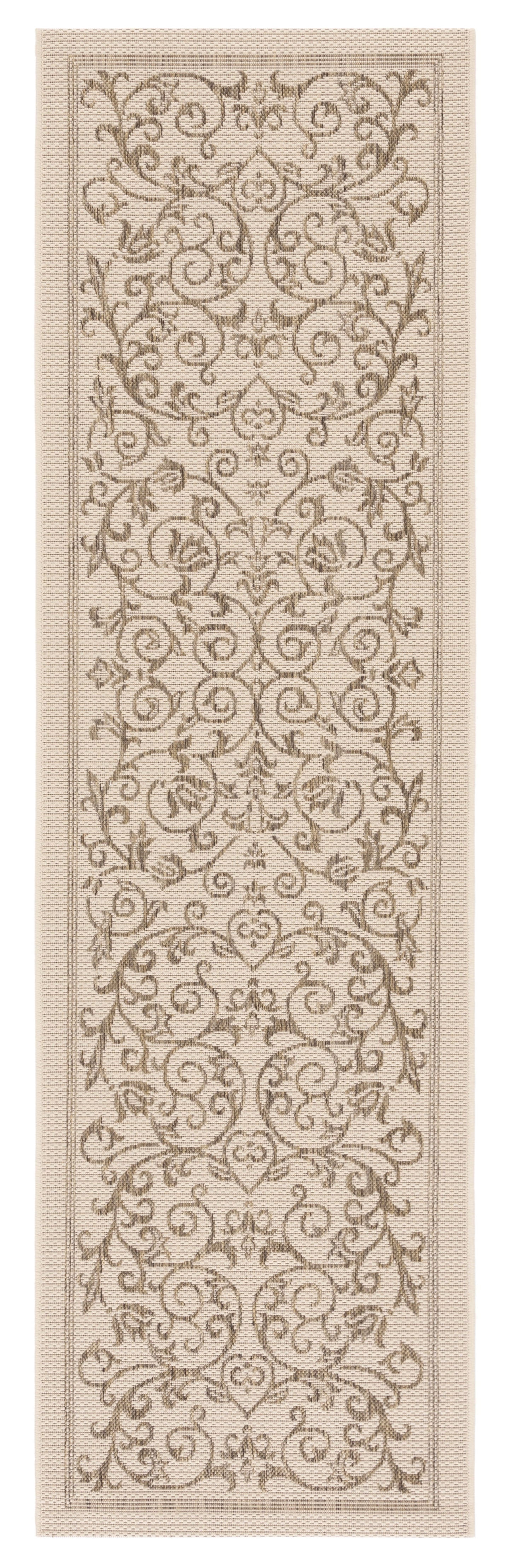 Safavieh Courtyard Nanda Botanical Indoor/Outdoor Area Rug, Sand/Black