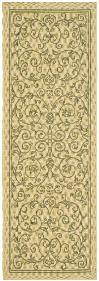 Safavieh Courtyard Nanda Botanical Indoor/Outdoor Area Rug, Sand/Black