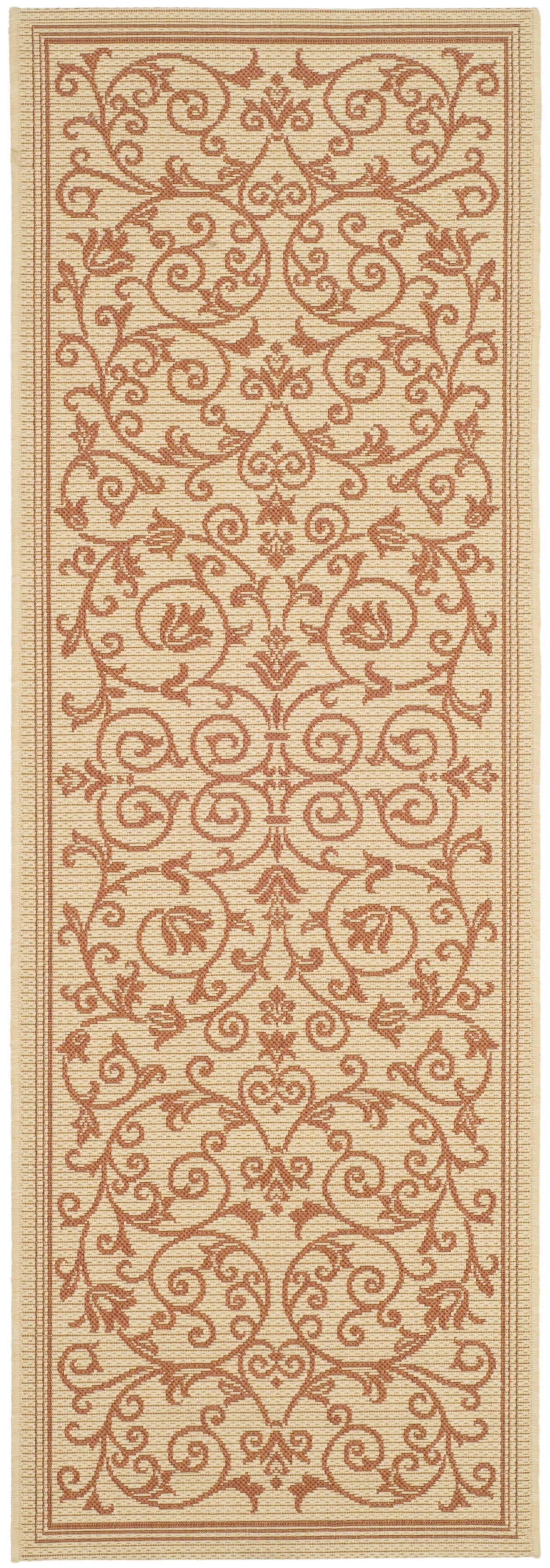Safavieh Courtyard Nanda Botanical Indoor/Outdoor Area Rug, Sand/Black