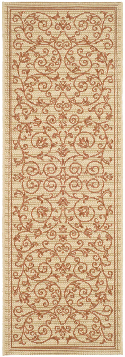 Safavieh Courtyard Nanda Botanical Indoor/Outdoor Area Rug, Sand/Black