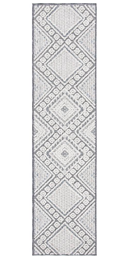 SAFAVIEH Global Dubhan Diamond Indoor/Outdoor Area Rug, Grey/Ivory, 8'