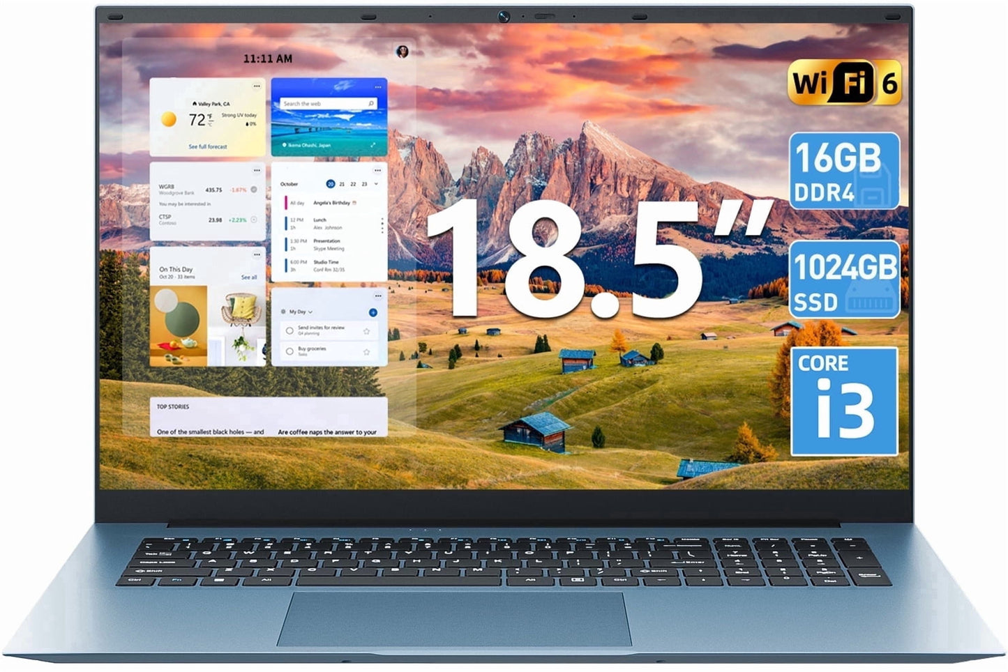 SGIN 18.5" Windows 11 Laptop 16GB DDR4 1024GB SSD Laptops Computer - 4