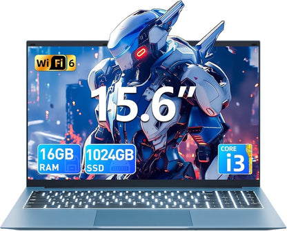 SGIN 15.6in laptop Windows 11 with Intel Core i3, 16GB RAM 1TB ROM Lap