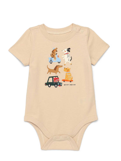 Garanimals Newborn & Baby Boy Cotton Lap-Shoulder Short-Sleeve Bodysui