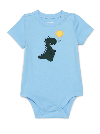 Garanimals Newborn & Baby Boy Cotton Lap-Shoulder Short-Sleeve Bodysui