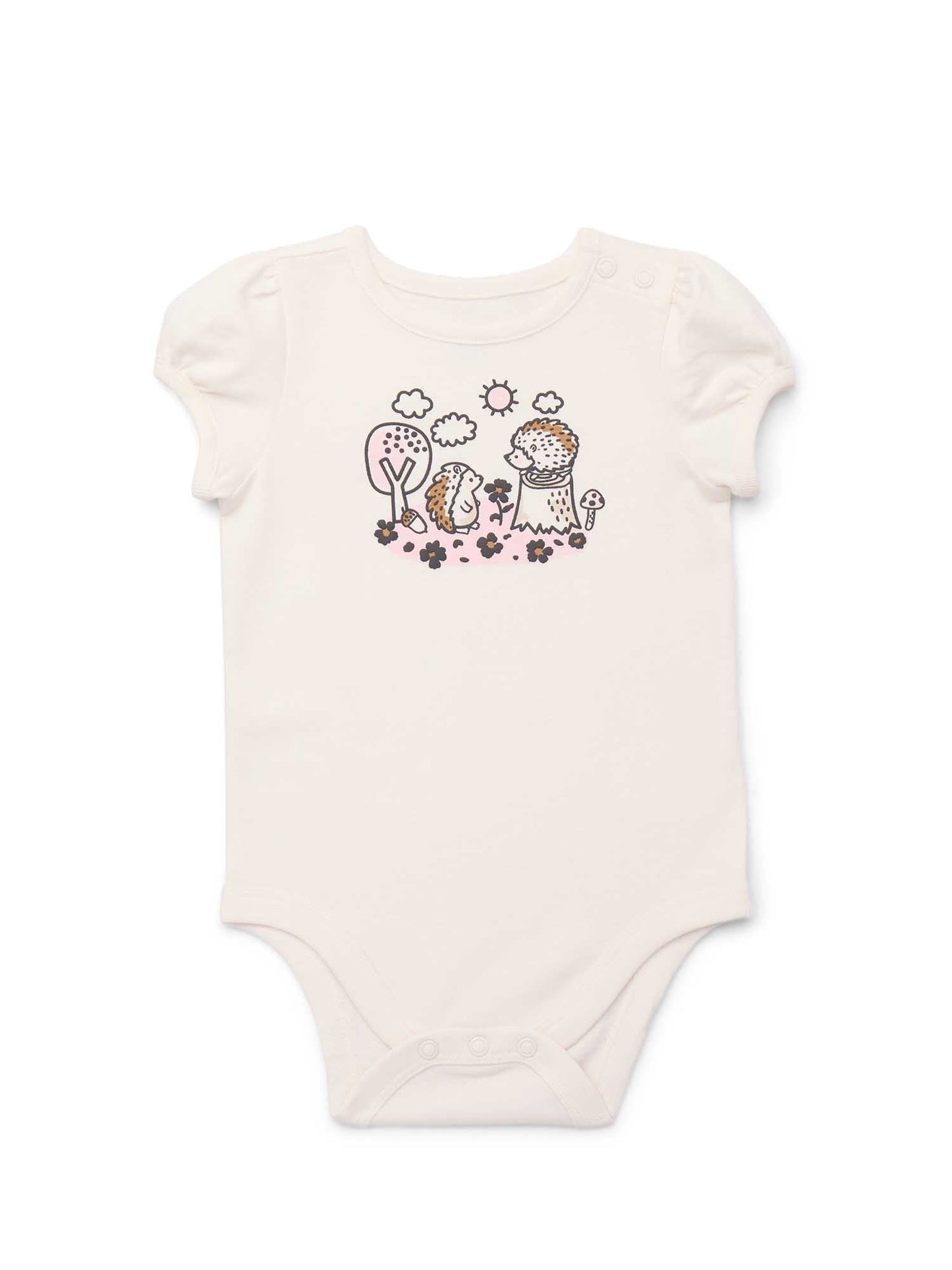 Garanimals Newborn & Baby Boy Cotton Lap-Shoulder Short-Sleeve Bodysui