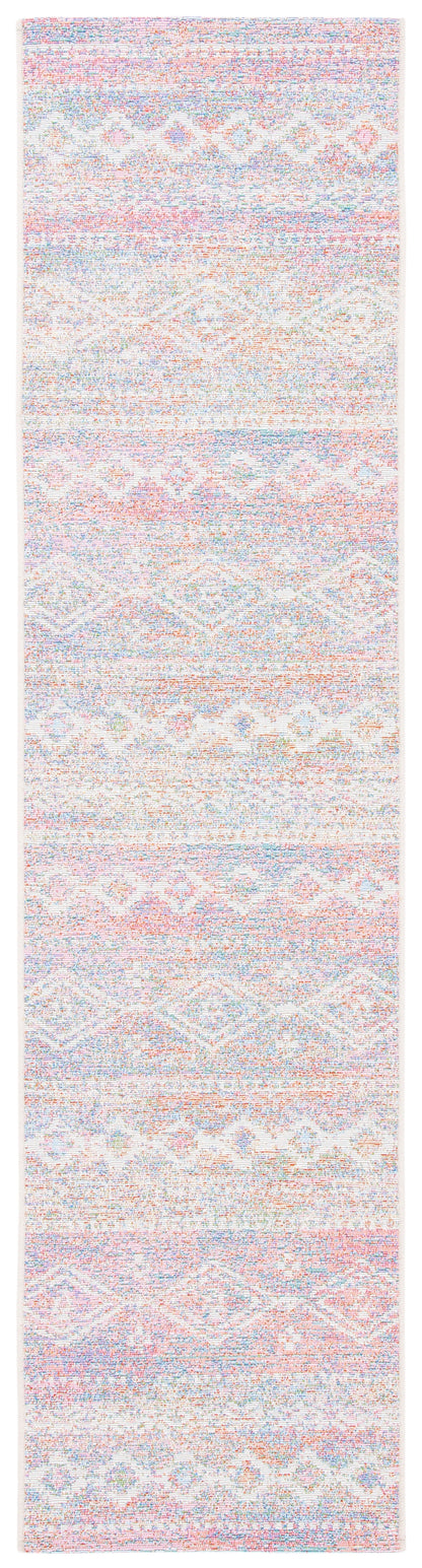 Safavieh Summer Zoja Outdoor Geometric Distressed Area Rug, Ivory/Pink