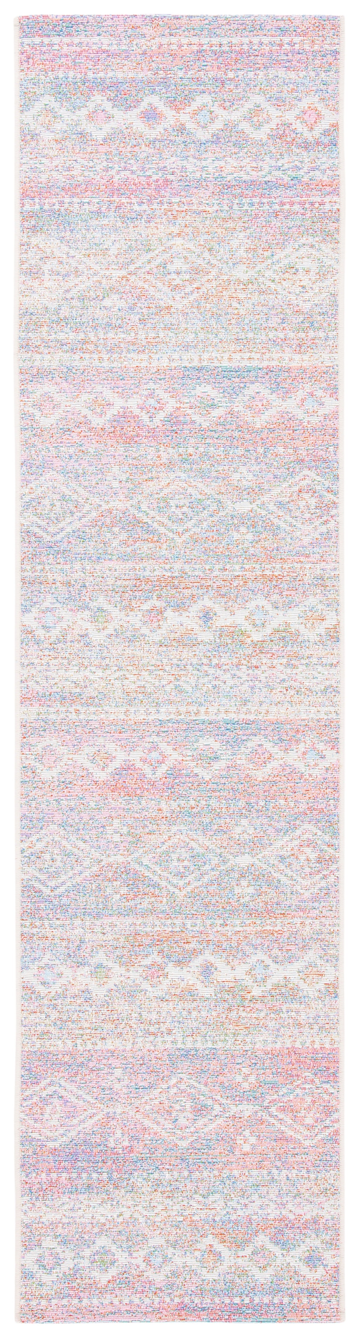 Safavieh Summer Zoja Outdoor Geometric Distressed Area Rug, Ivory/Pink