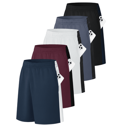 TELALEO 5 Pack Mens Mesh Athletic Basketball Shorts Gym Shorts with Po