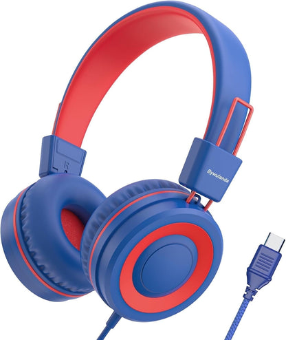 Upgrade USB Type C Kids Headphone for School, 94dB Safe Volume Limited