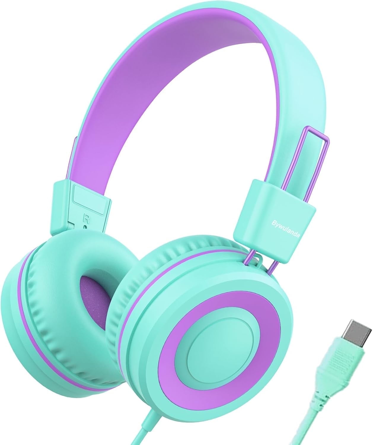Upgrade USB Type C Kids Headphone for School, 94dB Safe Volume Limited