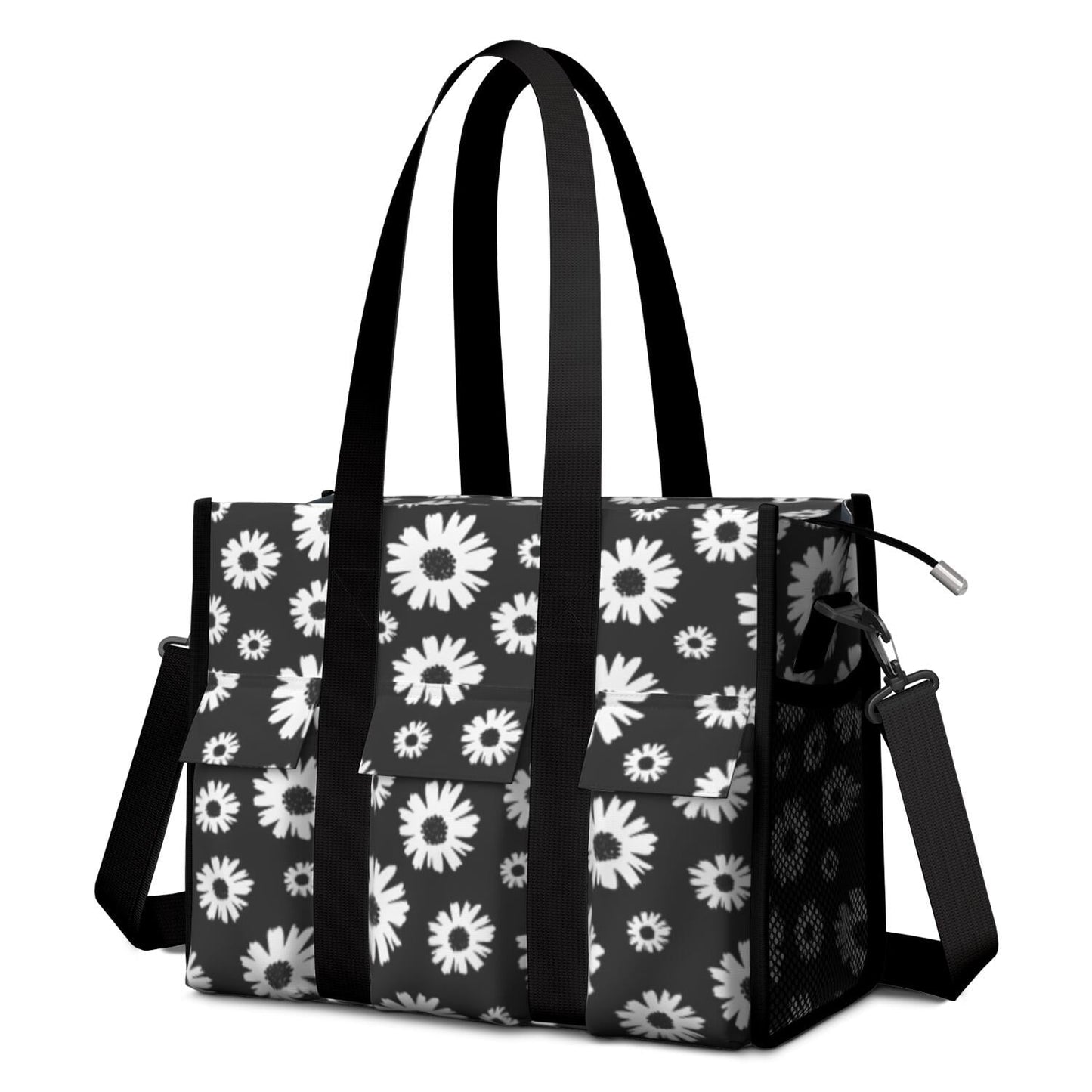 Utility Tote Bag for Women with 11 Pockets, Leopard Teacher Tote with