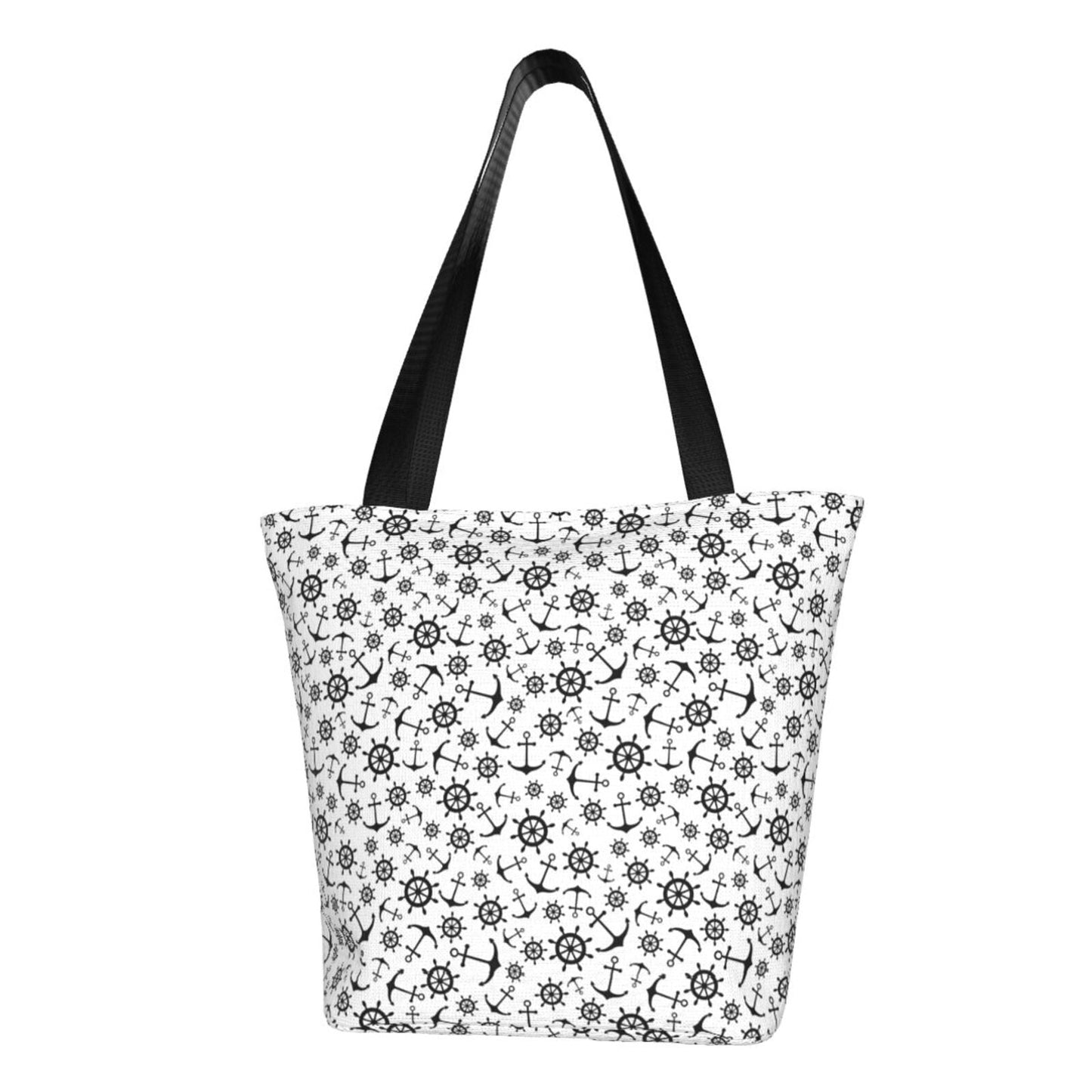 Vsdgher Palm Leaves print Reusable Shopping Grocery Bags for Women Sho